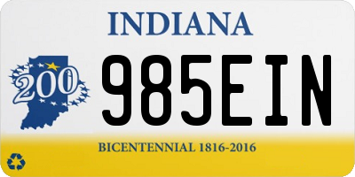 IN license plate 985EIN