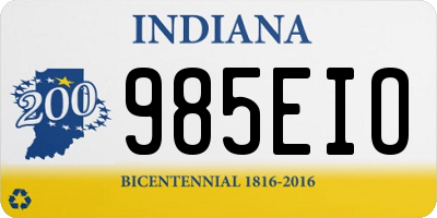 IN license plate 985EIO