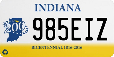 IN license plate 985EIZ