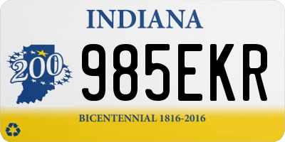 IN license plate 985EKR