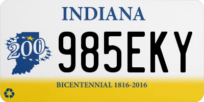 IN license plate 985EKY