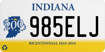 IN license plate 985ELJ