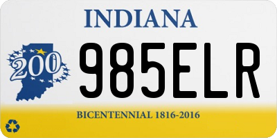 IN license plate 985ELR