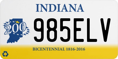 IN license plate 985ELV