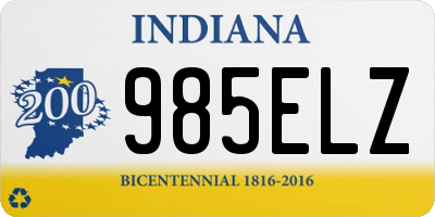 IN license plate 985ELZ