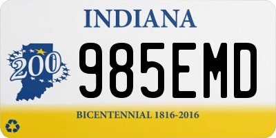 IN license plate 985EMD