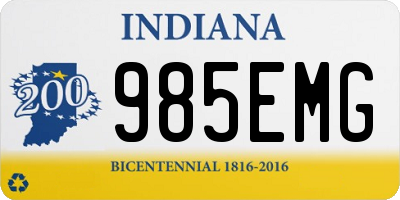 IN license plate 985EMG