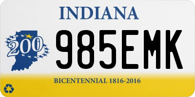 IN license plate 985EMK