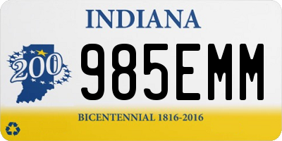 IN license plate 985EMM