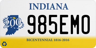 IN license plate 985EMO