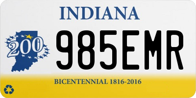 IN license plate 985EMR