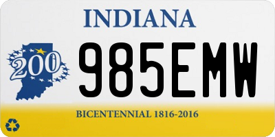 IN license plate 985EMW