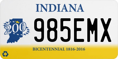 IN license plate 985EMX