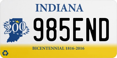 IN license plate 985END