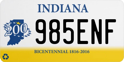 IN license plate 985ENF