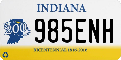 IN license plate 985ENH