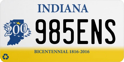 IN license plate 985ENS