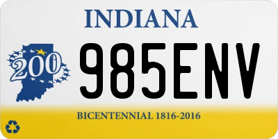 IN license plate 985ENV