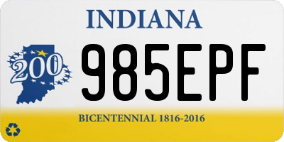 IN license plate 985EPF