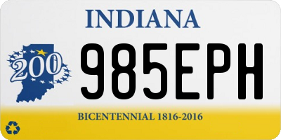 IN license plate 985EPH