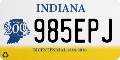 IN license plate 985EPJ