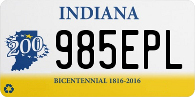 IN license plate 985EPL