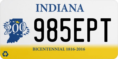 IN license plate 985EPT