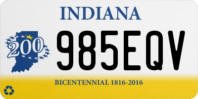 IN license plate 985EQV