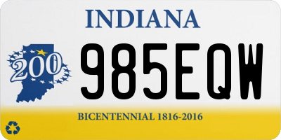 IN license plate 985EQW