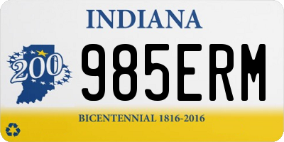 IN license plate 985ERM