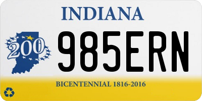 IN license plate 985ERN