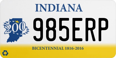 IN license plate 985ERP