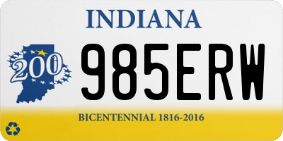 IN license plate 985ERW