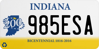 IN license plate 985ESA