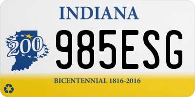 IN license plate 985ESG