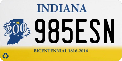 IN license plate 985ESN