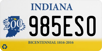 IN license plate 985ESO