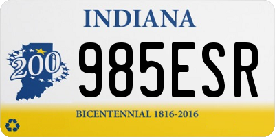 IN license plate 985ESR