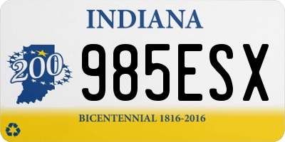 IN license plate 985ESX