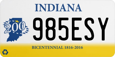 IN license plate 985ESY