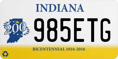 IN license plate 985ETG