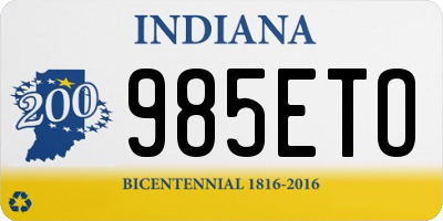 IN license plate 985ETO