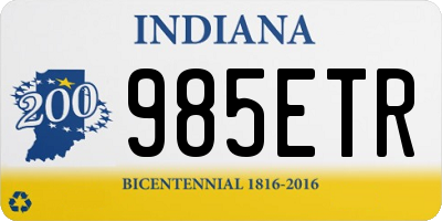 IN license plate 985ETR