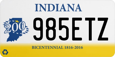 IN license plate 985ETZ