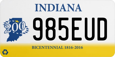 IN license plate 985EUD