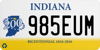 IN license plate 985EUM