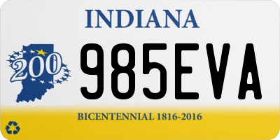 IN license plate 985EVA
