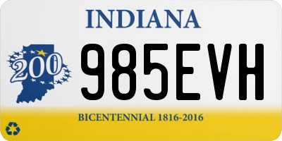 IN license plate 985EVH