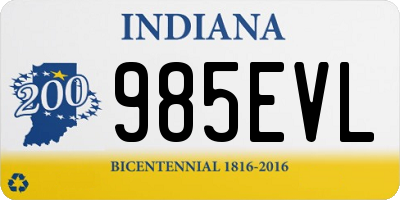 IN license plate 985EVL