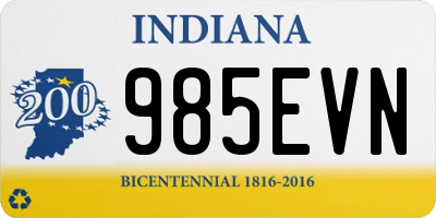 IN license plate 985EVN
